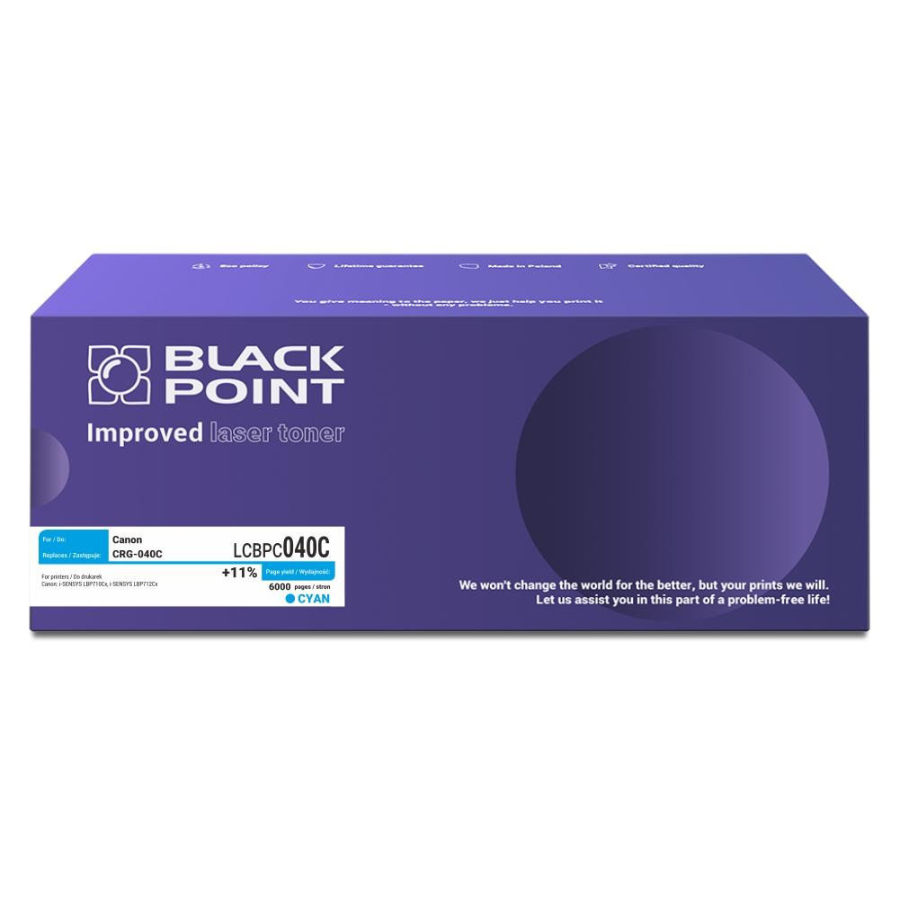 Toner Black Point LCBPC040C zamiennik Canon CRG-040C cyan