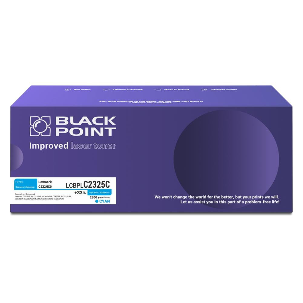 Toner Black Point LCBPLC2325C zamiennik Lexmark C232HC0 cyan