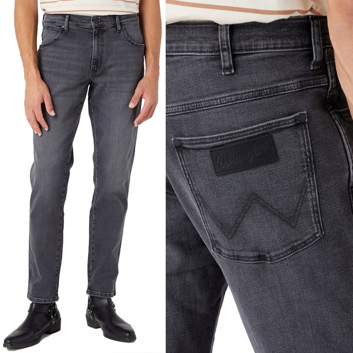 Wrangler RIVER Blackout KLASYCZNE ZWĘŻANE SZARY DżINS SZARE W33 L32