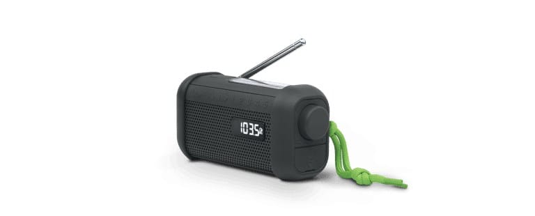 Przenośne radio solarne Muse z korbą i latarką Muza