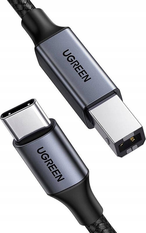 Kabel USB Ugreen Kabel USB-C do USB-B 2.0 (do drukarki) Ugreen US370, 2m (czarny)