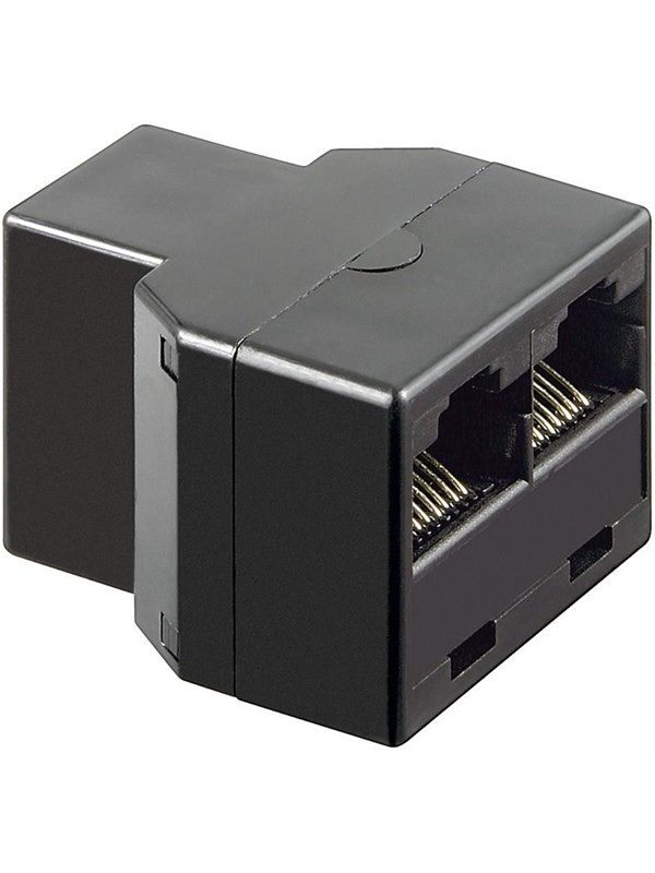 Goobay R ohne Kennzeichnung TEL ADAP RJ45/8P8C 1xF 2xF BLACK 4040849505942
