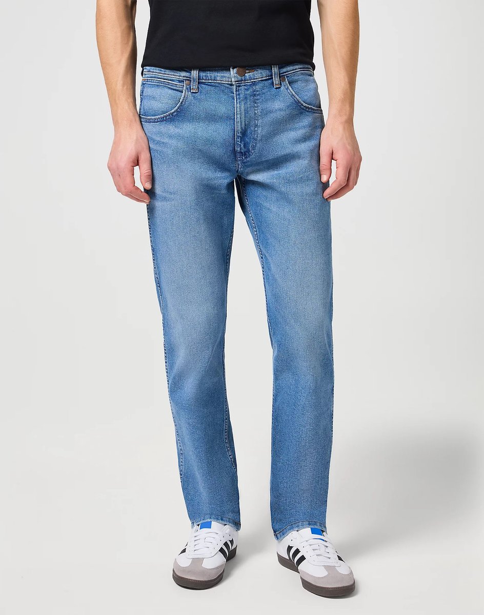 SPODNIE JEANSY MĘSKIE ZWĘŻANE NIEBIESKIE WRANGLER TEXAS SLIM THE MARVERICK 34/34