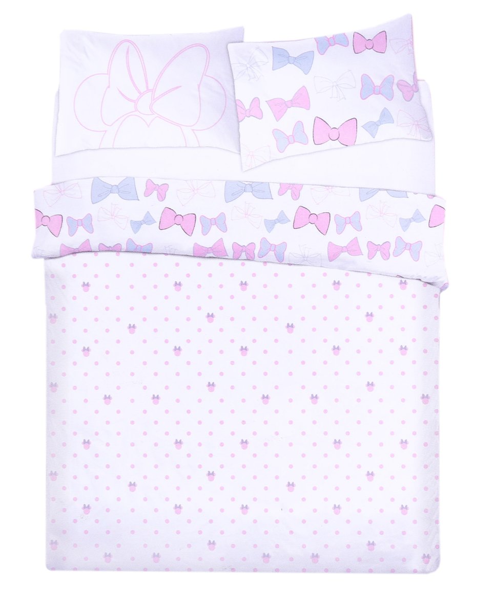 Kremowo-różowa pościel Myszka Minnie DISNEY