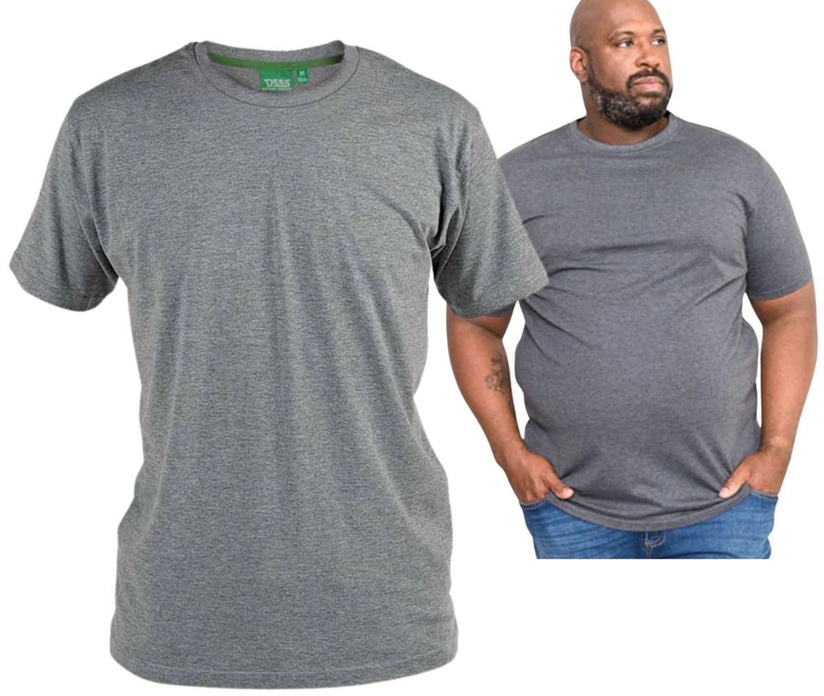 T-shirt Flyers szary DUKE D555 3XL obw. 148cm