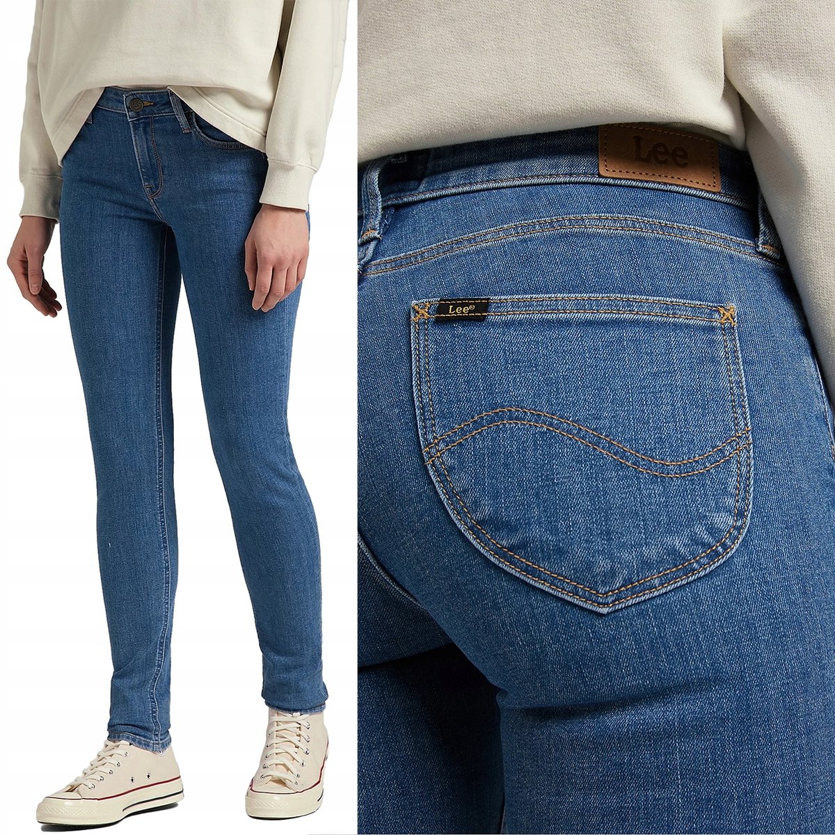 Lee SCARLETT SKINNY Mid Lexi RURKI DżiNS W27 L33