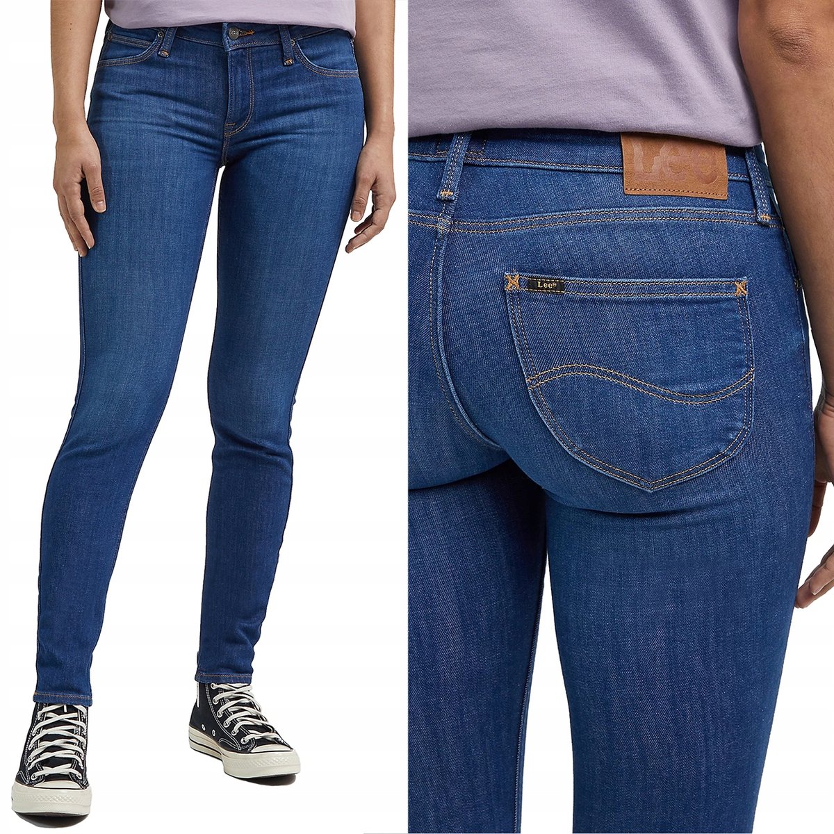 Lee SCARLETT SKINNY Night Sky RURKI DARK BLUE DżiNS W26 L29