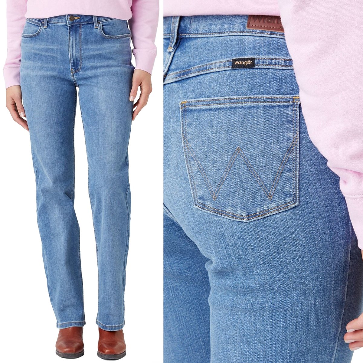 Wrangler STRAIGHT Rocky PROSTE BLUE DżINS W27 L32