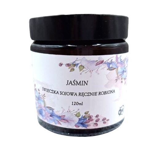 Świeczka Sojowa Ręcznie Robiona Jaśmin. Świeczka w Słoiczku 120 ml