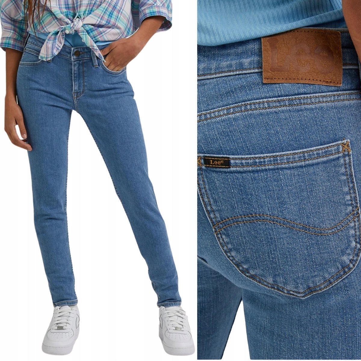 Lee SCARLETT SKINNY Just a Breese RURKI BLUE DżINS W33 L33