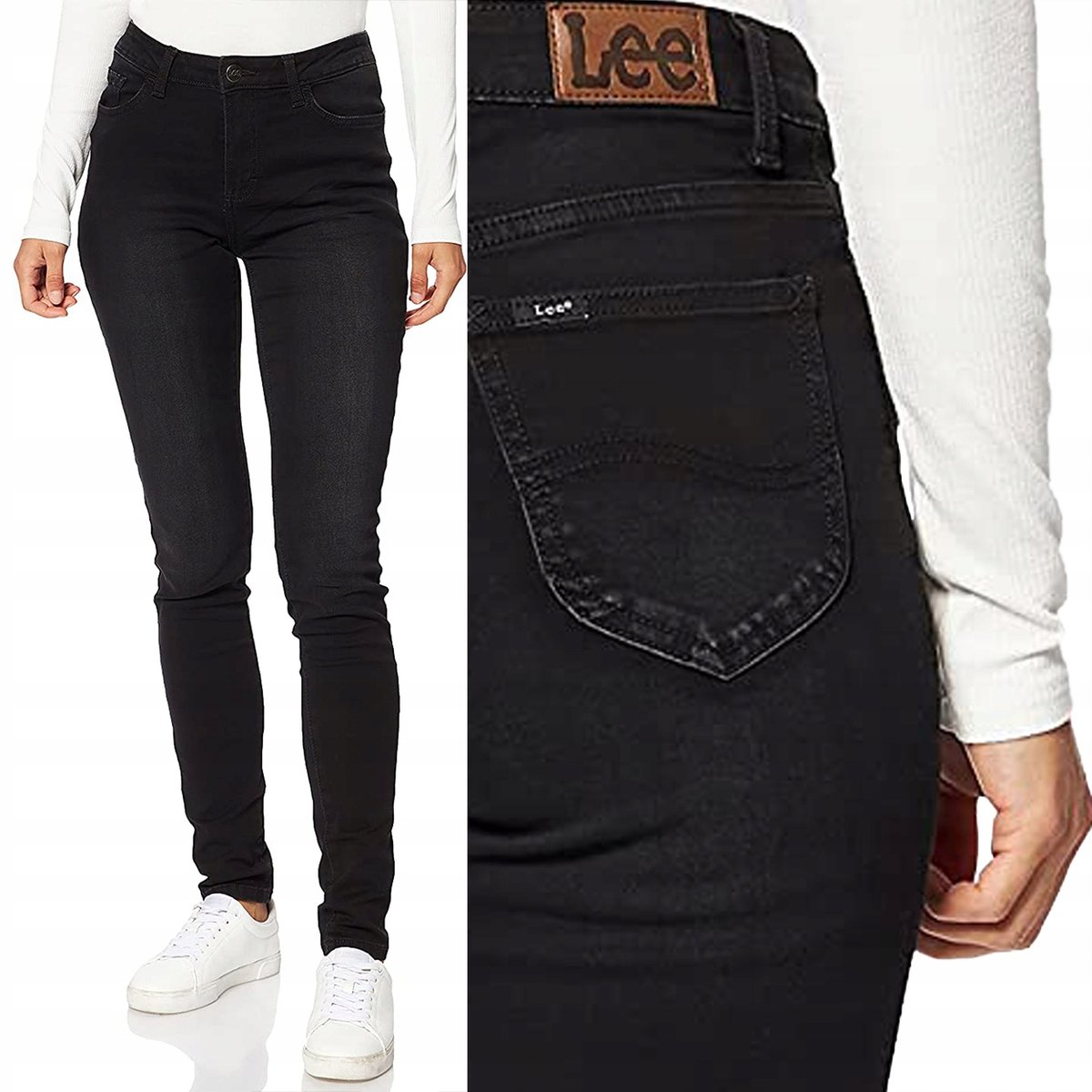 Lee LEGENDARY SKINNY Black CZARNE RURKI W27 L33