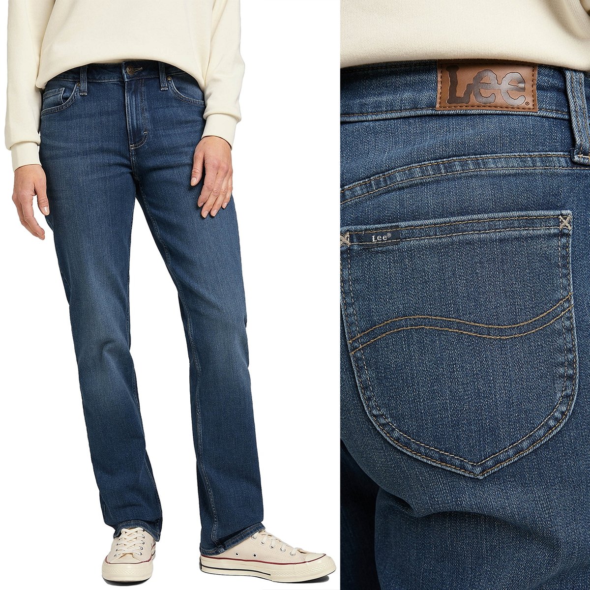 Lee LEGENDARY REGULAR STRAIGHT Seattle Mid Rise PROSTE CIEMNY DżINS W27 L33