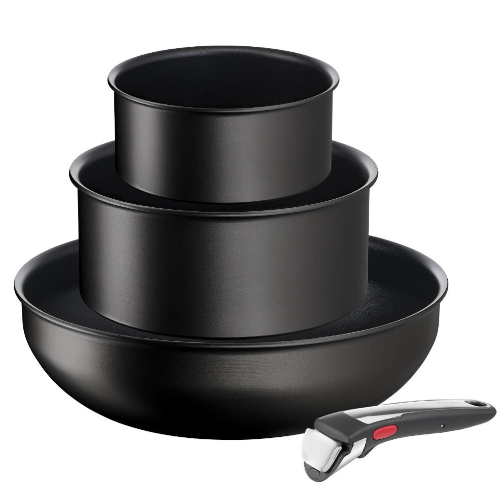 Tefal Ingenio Unlimited On Zestaw Wok 28cm + 2 Garnki 20cm + 16cm + Uchwyt 82489