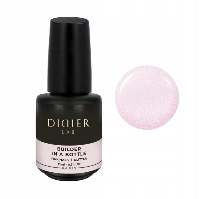 Żel w butelce Didier Lab Builder In A Bottle Pink Mask Glitter 15ml
