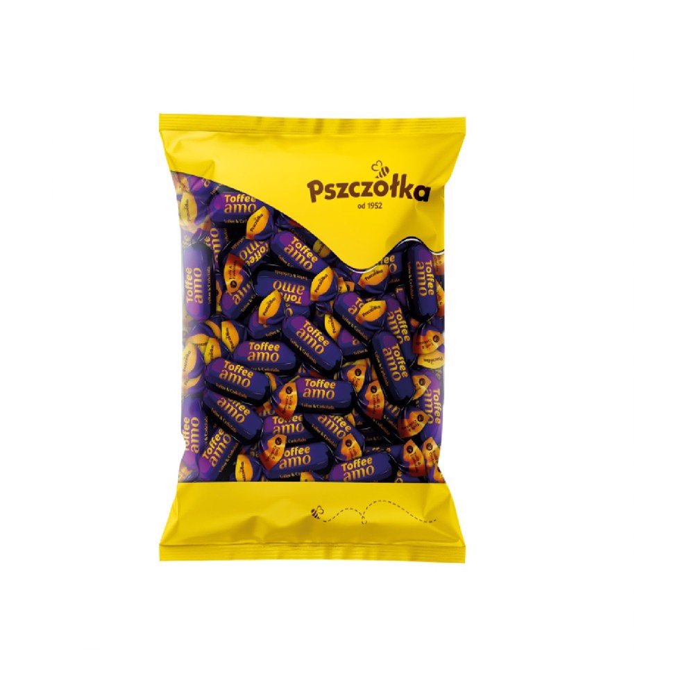 Cukierki w Czekoladzie Toffee Amo Pszczółka 1000 g     1KG