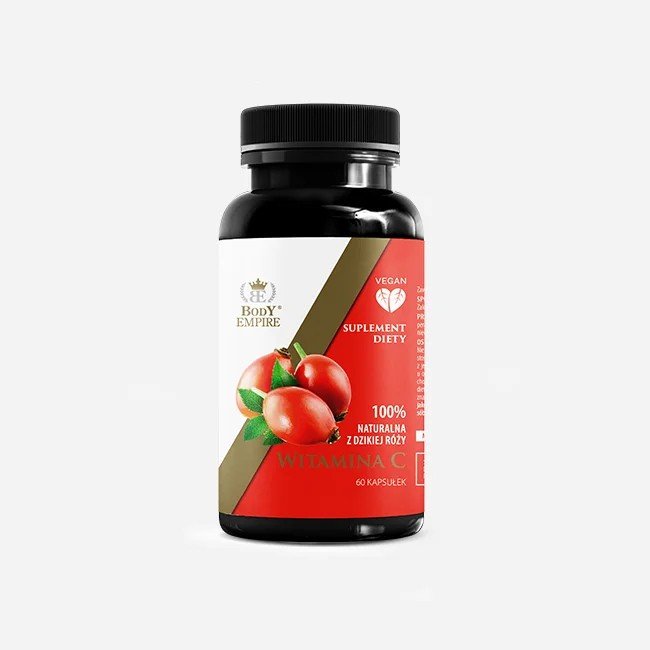Suplement diety, Witamina C Naturalna z Dzikiej Róży, BodyEmpire, 60kaps