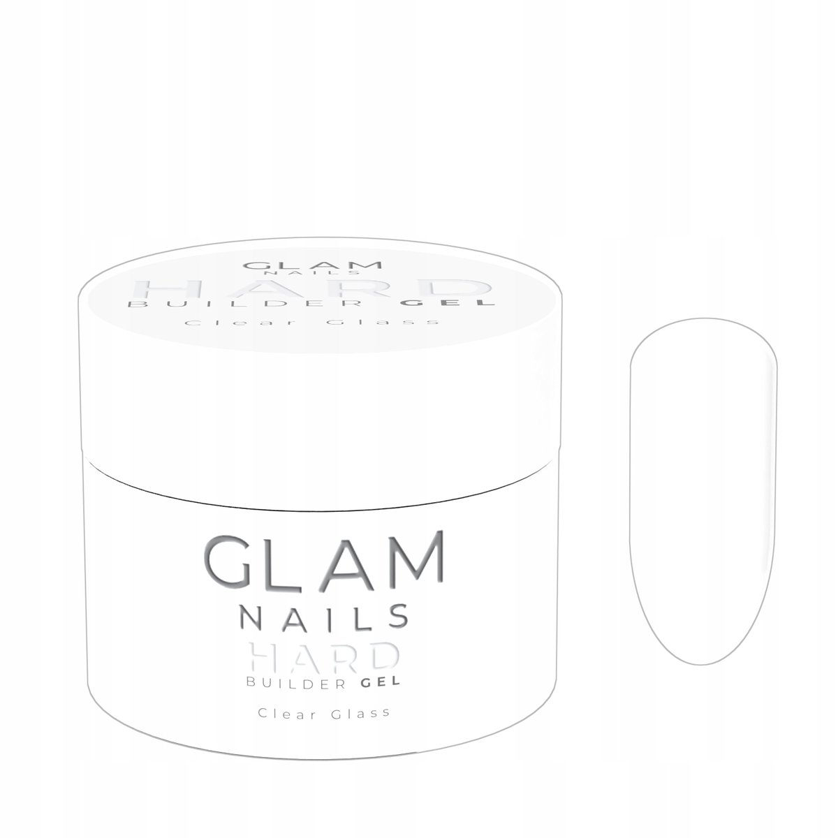 Żel budujący Glam Nails Hard Builder Gel Clear Glass 50ml