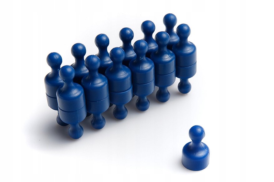 Magnes na lodówkę, biurowy 12x20 Niebieski