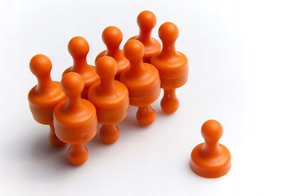 Magnes na lodówkę, biurowy 19x25 Pomarańczowy