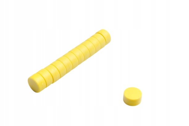 Magnes Biurowy E 12,7x6,35 - Żółty 10 sztuk