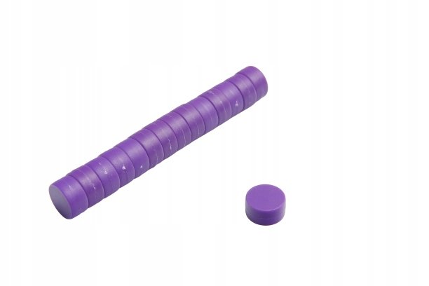 Magnes Biurowy E 12,7x6,35 - Fioletowy 10 sztuk