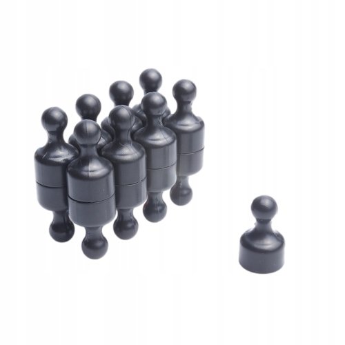 Magnes na lodówkę, biurowy 12x20 Czarny