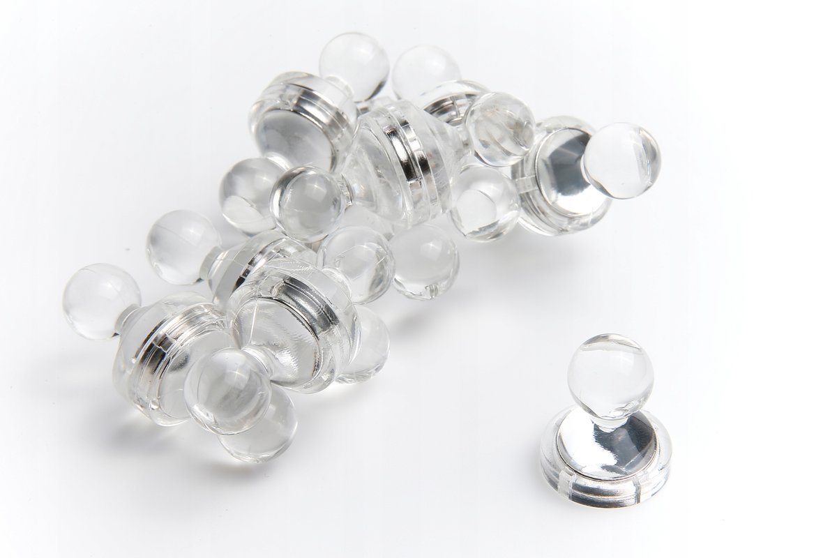 Magnes na lodówkę, biurowy 21x26 Przezroczysty