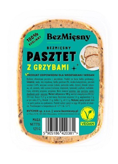 Bezmięsny Pasztet z grzybami 125 g