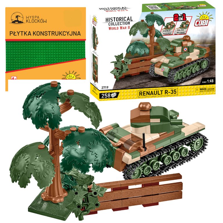 Cobi 2719 Czołg Renault R-35 HC WW2 258 El. + PŁYTKA