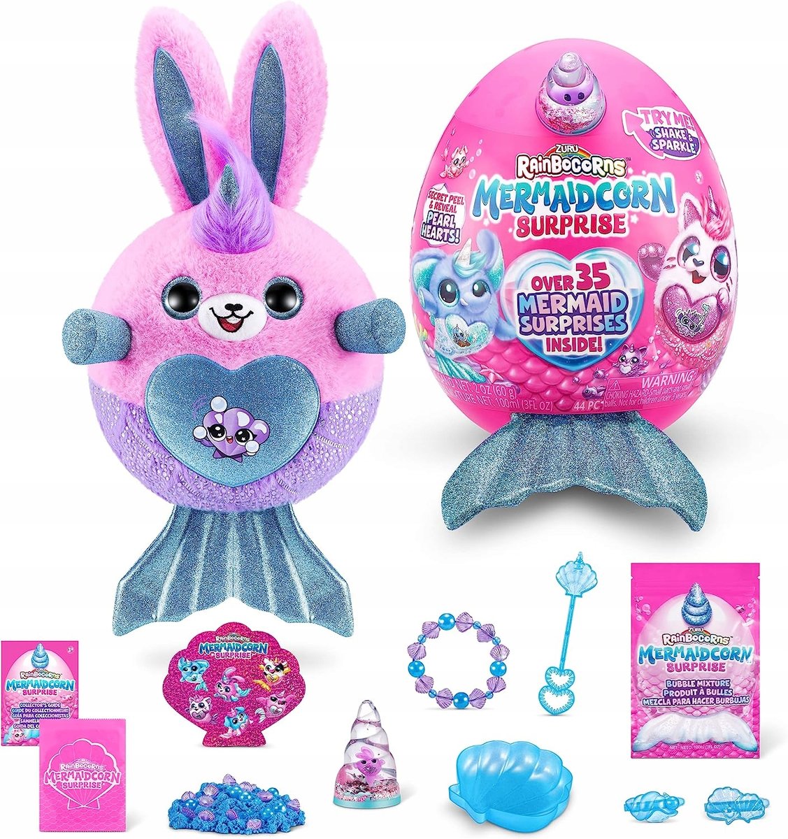 Zestaw ZURU Rainbocorns Mermaidcorn Surprise z pluszowym królikiem