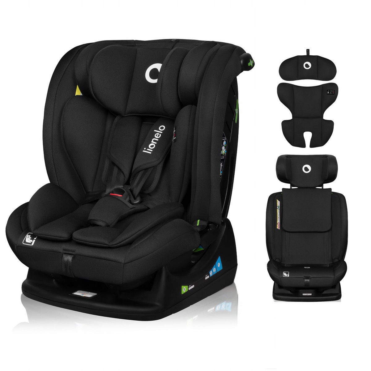 Lionelo Fotelik Samochodowy  Izzy I-Size  40-150 Cm (0-36 Kg) Black Carbon