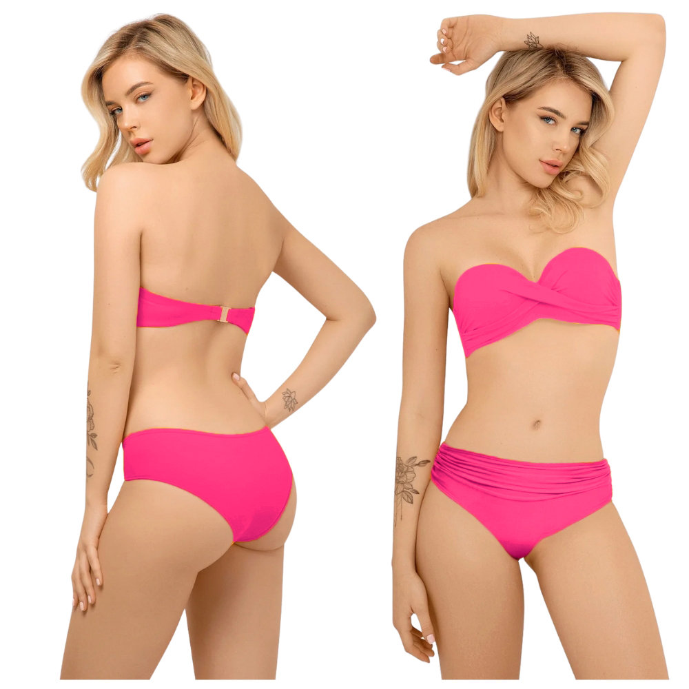 BIKINI DWUCZĘŚCIOWE BEZ RAMIĄCZEK STRÓJ KĄPIELOWY KOMPLET KOSTIUM SAPPHIRE L