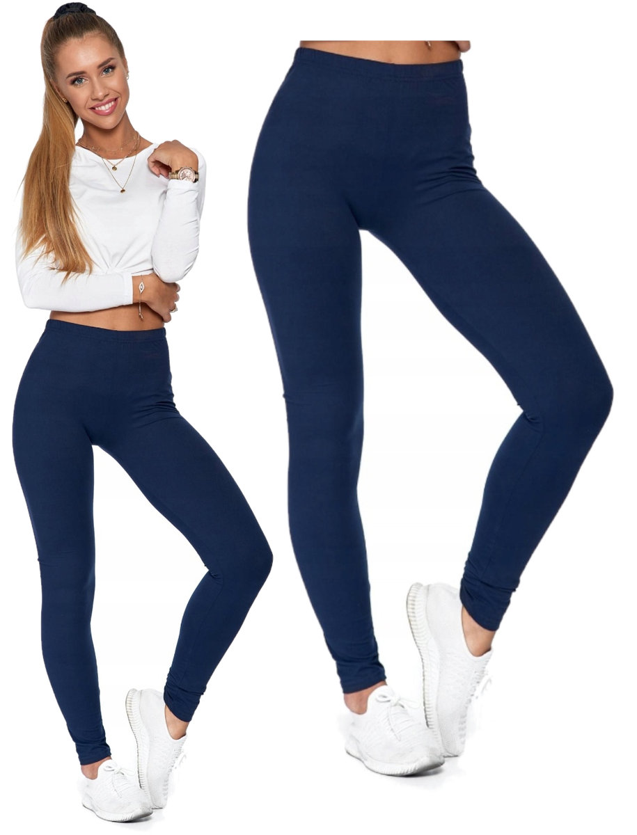 Legginsy Getry Damskie Klasyczne Wysoki Stan Kryjące Gładkie MORAJ XXL