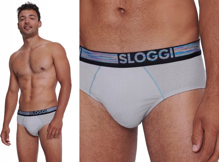 SLIPY MĘSKIE Majtki męskie Sloggi Men GO ABC Natural Midi 2 SZTUKI S
