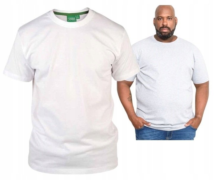 DUŻE ROZMIARY T-shirt Flyers biały DUKE D555 3XL obw. 148cm