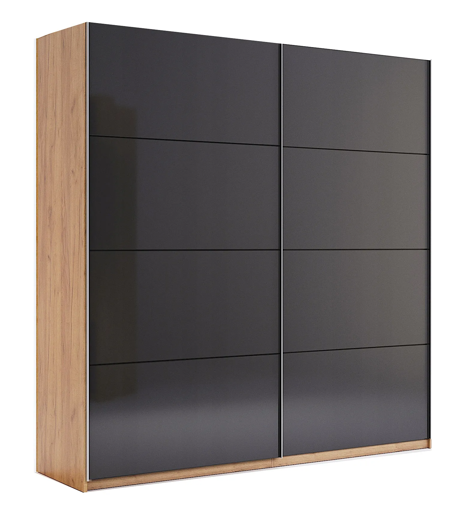 Nowoczesna szafa uchylna dąb craft + lava mat L5-P69