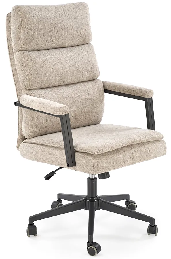 Elior Beżowy tapicerowany fotel biurowy - Coconut