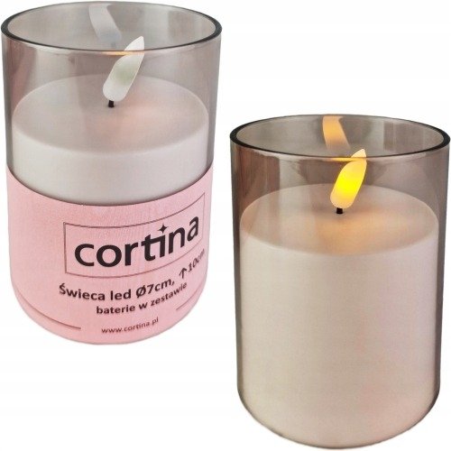 ŚWIECA LED DEKORACYJNA EFEKT PŁOMIENIA ŚWIECZKA WKŁAD NA BATERIE 10CM