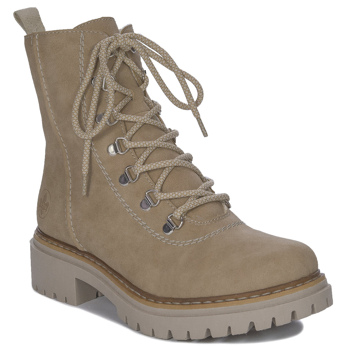 Rieker Botki damskie ocieplane Beige beżowe-38