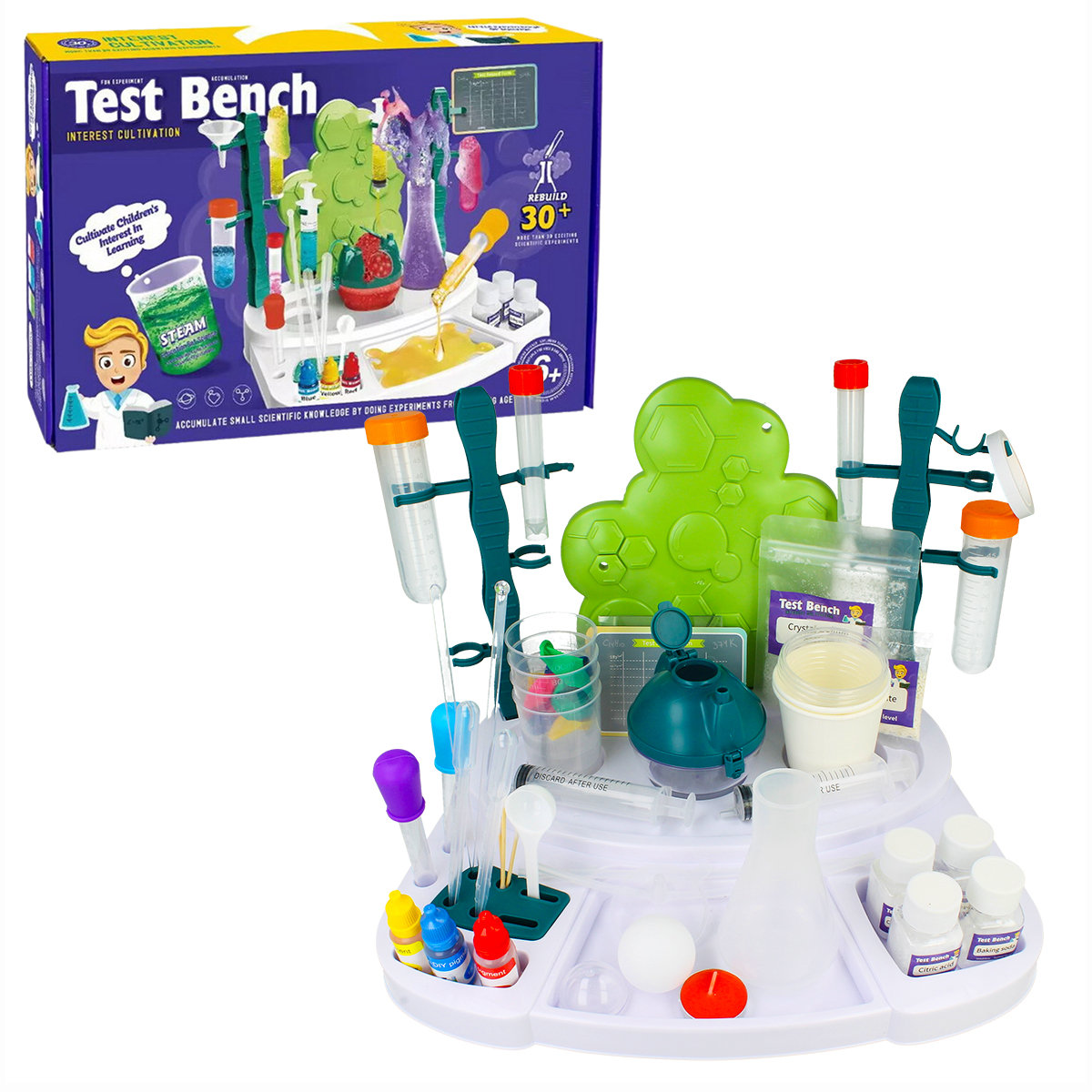 Zestaw Naukowy Mały Chemik - Laboratorium 30 Eksperymentów X439