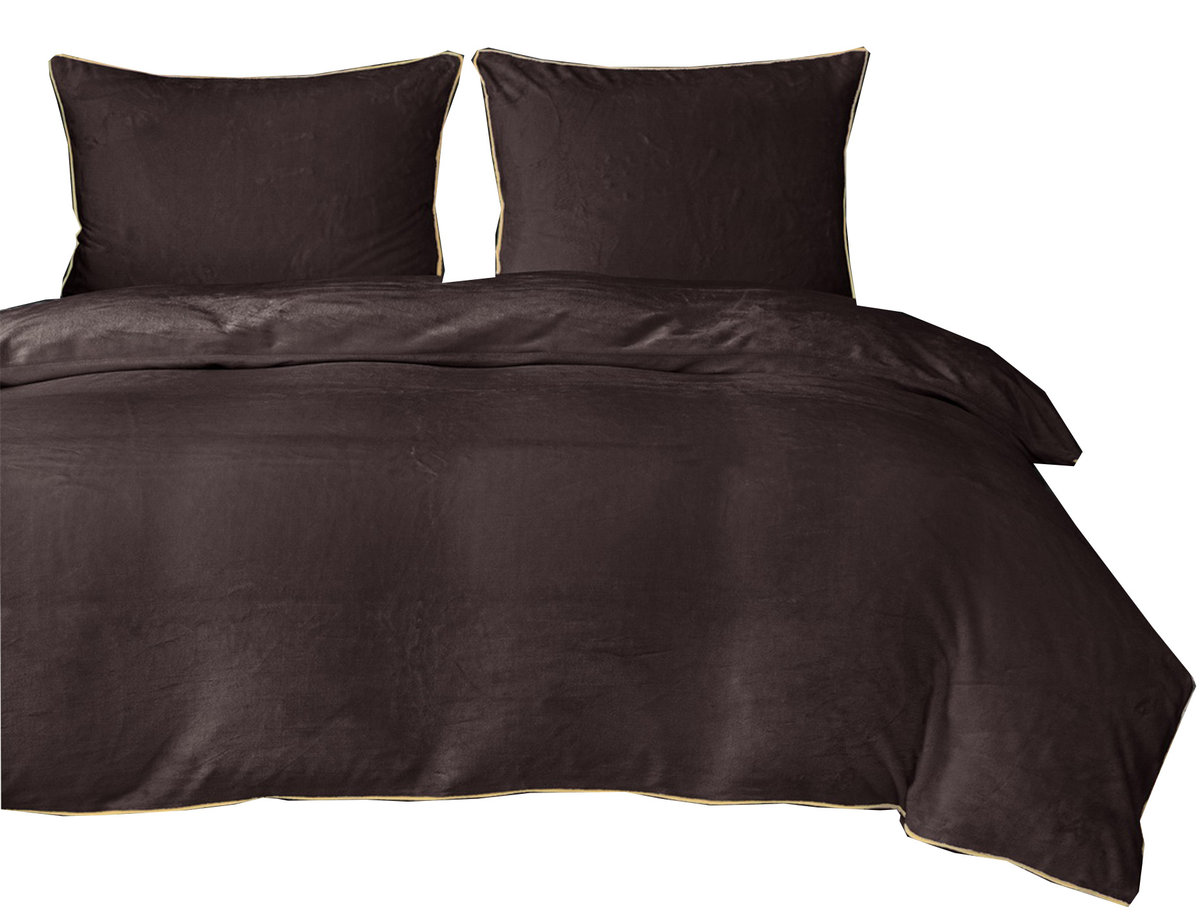 Komplet pościeli 220x200 2x70x80 miękka gładka pluszowa