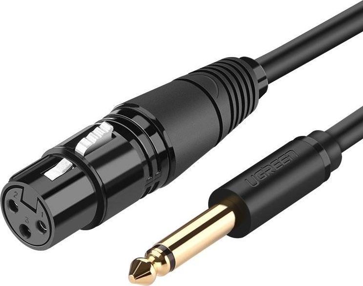 Kabel Ugreen Jack 6.3mm - XLR 5m czarny 6957303827206