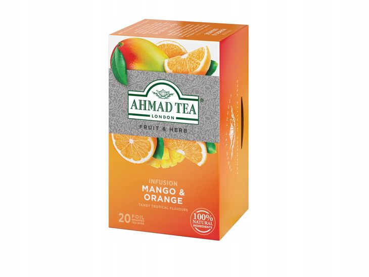 ﻿Ahmad Tea Herbata Owocowa Ekspresowa Mango & Pomarańcza 20 torebek