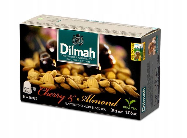 ﻿Dilmah Herbata Czarna Wiśnia Migdał Cherry Almond 20 torebek