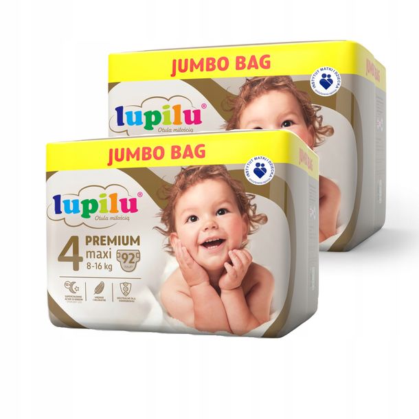 Pieluszki LUPILU Premium Rozmiar 4 GIGA JUMBO PACK 184 szt.