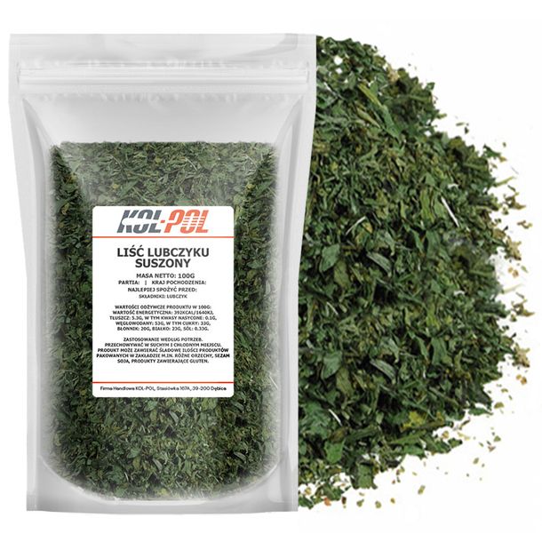 LIŚĆ LUBCZYKU 100g Suszony lubczyk liście jakość