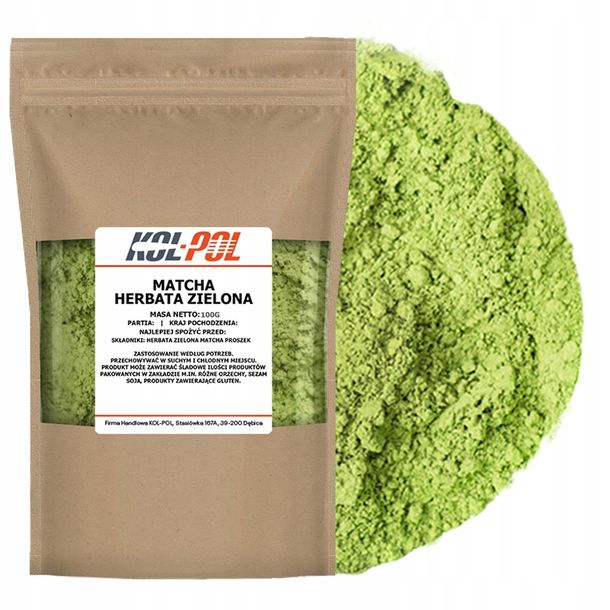 MATCHA ZIELONA HERBATA 100g W proszku naturalna