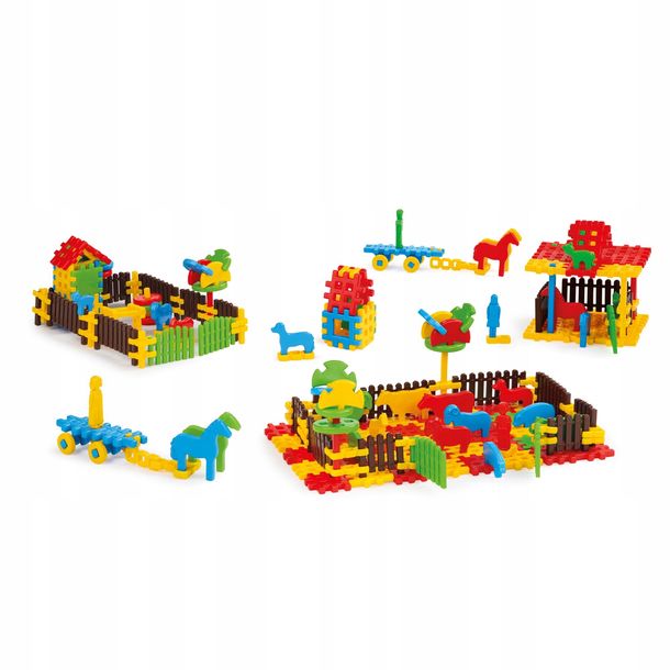 Klocki Wafle Wiejska Zagroda Karton 240 El.