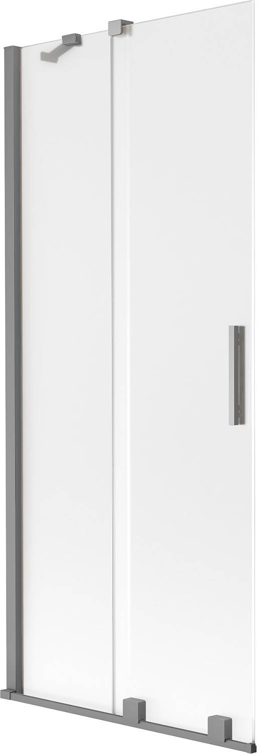 Mexen Velar parawan nawannowy 2-skrzydłowy rozsuwany 85 x 150 cm, szron, gun metal - 896-085-000-31-95