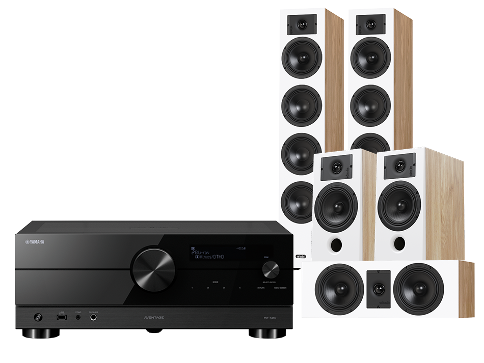Yamaha RX-A2A (czarny) + Diva 6 + 3 + 7 (dąb)